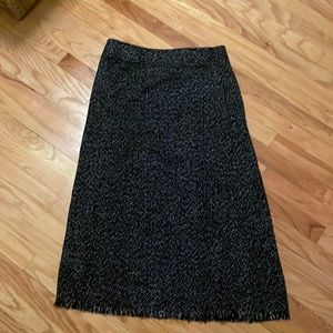 Tweed black long pencil skirt size 12 NWT